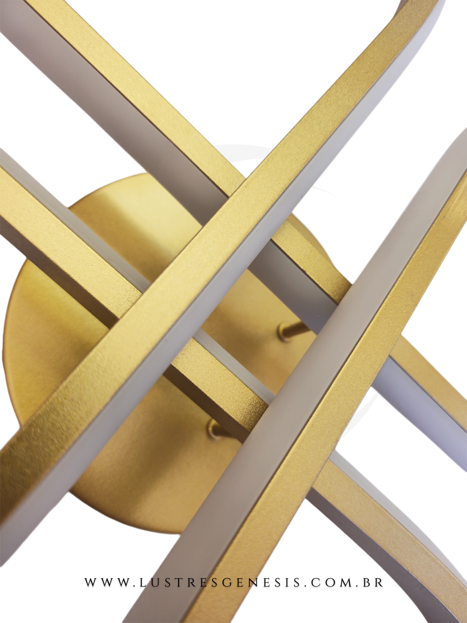Plafon de LED 3 em 1 Moderno Dourado Plus